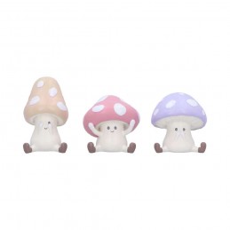 NEMESIS NOW THREE WISE TOADSTOOLS RESIN STATUE