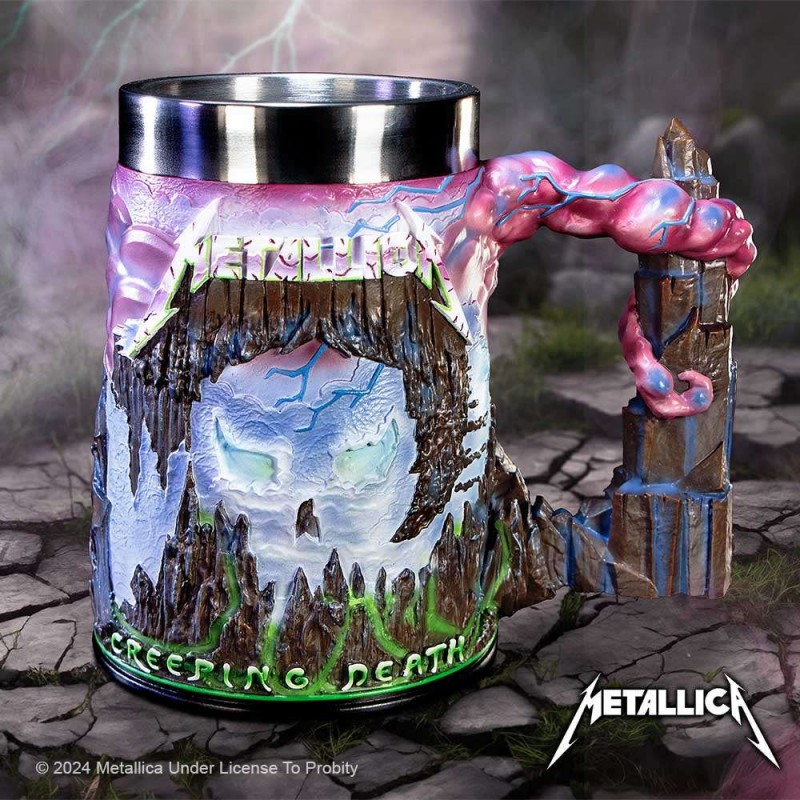 NEMESIS NOW METALLICA CREEPING DEATH RESIN TANKARD