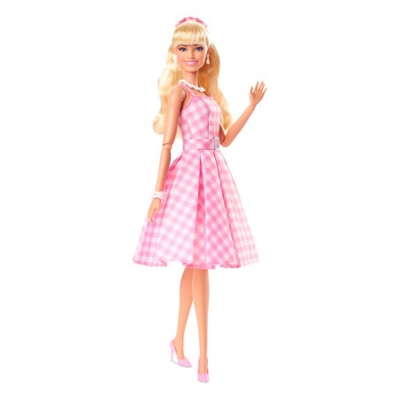 BARBIE THE MOVIE BARBIE IN PINK GINGHAM DRESS DOLL ACTION FIGURE