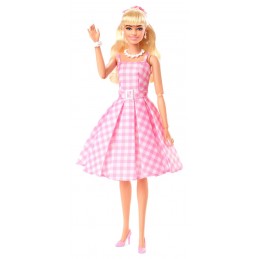 BARBIE THE MOVIE BARBIE IN PINK GINGHAM DRESS DOLL ACTION FIGURE MATTEL