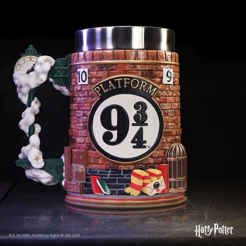 HARRY POTTER PLATORM 9 3/4 TANKARD BOCCALE IN RESINA NEMESIS NOW