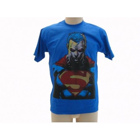MAGLIA T SHIRT SUPERMAN BUSTO BLU ROYAL