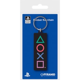 PYRAMID INTERNATIONAL PLAYSTATION SHAPES RUBBER KEYCHAIN