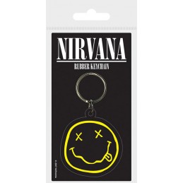 PYRAMID INTERNATIONAL NIRVANA SMILEY RUBBER KEYCHAIN