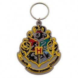 HARRY POTTER HOGWARTS CREST RUBBER KEYCHAIN PORTACHIAVI IN GOMMA PYRAMID INTERNATIONAL