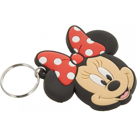 DISNEY MINNIE MOUSE HEAD RUBBER KEYCHAIN