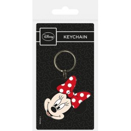 PYRAMID INTERNATIONAL DISNEY MINNIE MOUSE HEAD RUBBER KEYCHAIN
