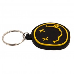 PYRAMID INTERNATIONAL NIRVANA SMILEY RUBBER KEYCHAIN