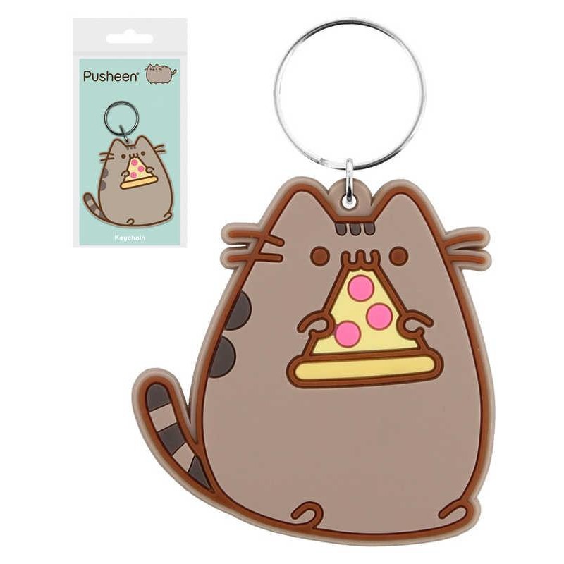 PUSHEEN THE CAT WITH PIZZA PORTACHIAVI PYRAMID INTERNATIONAL