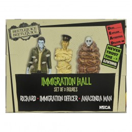 BEETLEJUICE 2 IMMIGRATION HALL SET 3-PACK STATUA FIGURE NECA