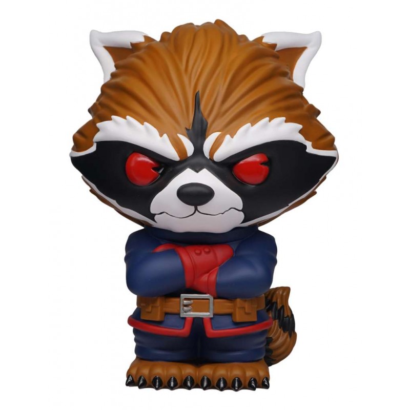 MONOGRAM GUIARDIANS OF THE GALAXY ROCKET RACCOON FIGURAL BANK