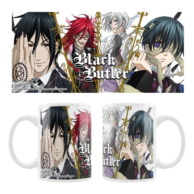 SAKAMI MERCHANDISE BLACK BUTLER SEBASTIAN GRELL ASH CIEL CERAMIC MUG 320ML