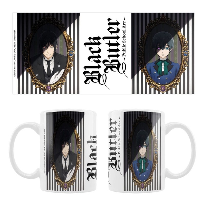 SAKAMI MERCHANDISE BLACK BUTLER SEBASTIAN X CIEL PUBLIC SCHOOL ARC CERAMIC MUG 320ML