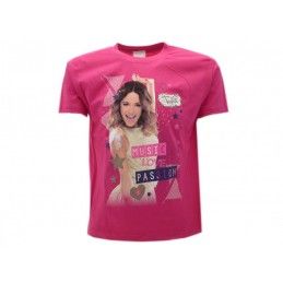 MAGLIA T SHIRT DISNEY VIOLETTA MUSIC LOVE PASSION FUCSIA