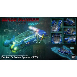 BLADE RUNNER 2049 DECKARD'S POLICE SPINNER DIE CAST 10CM FIGURE THREEZERO