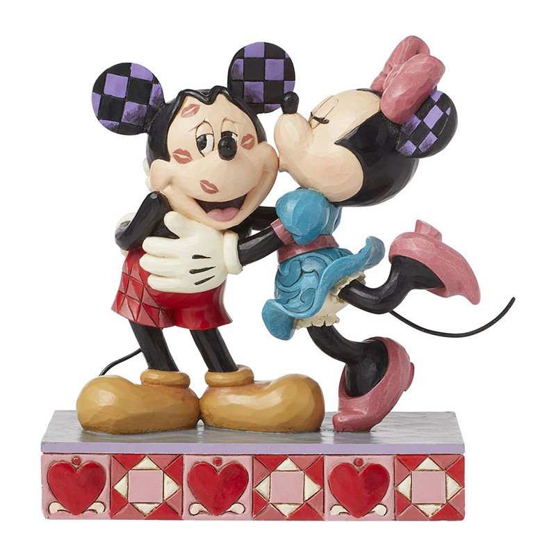 ENESCO MICKEY AND MINNIE MOUSE HUGS AND KISSES STATUE FIGURE