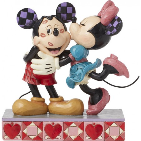 MICKEY AND MINNIE MOUSE HUGS AND KISSES STATUE FIGURE