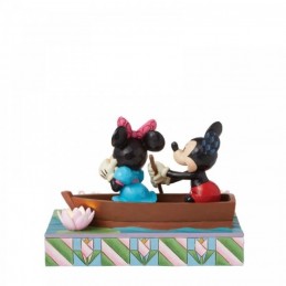 MICKEY E MINNIE IN BARCA STATUA FIGURE LUMINOSA ENESCO