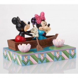 MICKEY E MINNIE IN BARCA STATUA FIGURE LUMINOSA ENESCO