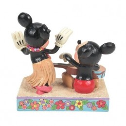 ENESCO MICKEY AND MINNIE MOUSE HAWAII STATUE FIGURE