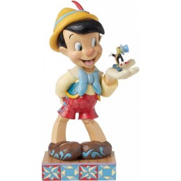 PINOCCHIO E GRILLO PARLANTE 37 CM STATUA FIGURE ENESCO