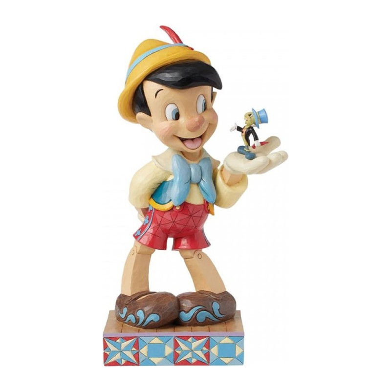 PINOCCHIO E GRILLO PARLANTE 37 CM STATUA FIGURE ENESCO