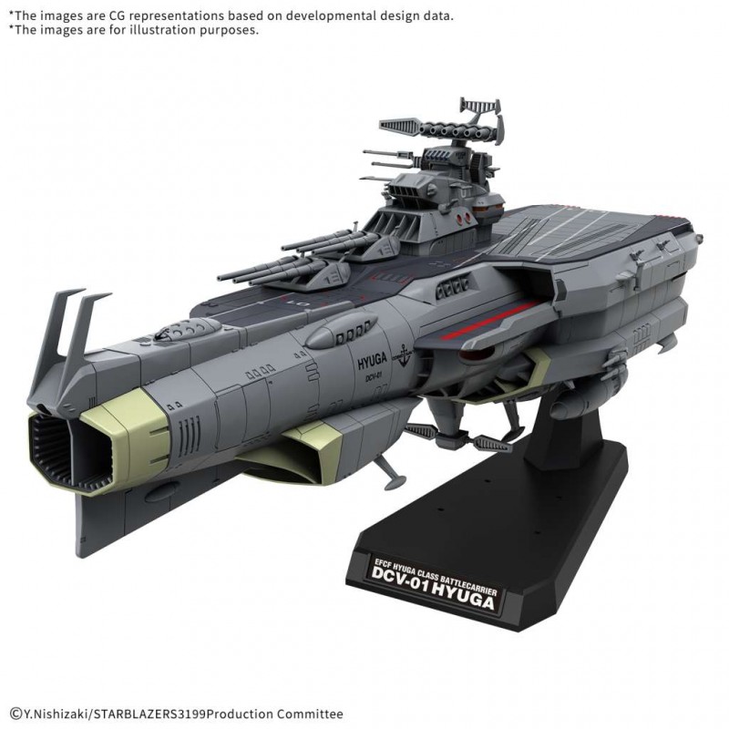 SPACE BATTLESHIP YAMATO 3199 EFCF HYUGA CLASS BATTLECARRIER 1/1000 MODEL KIT FIGURE BANDAI