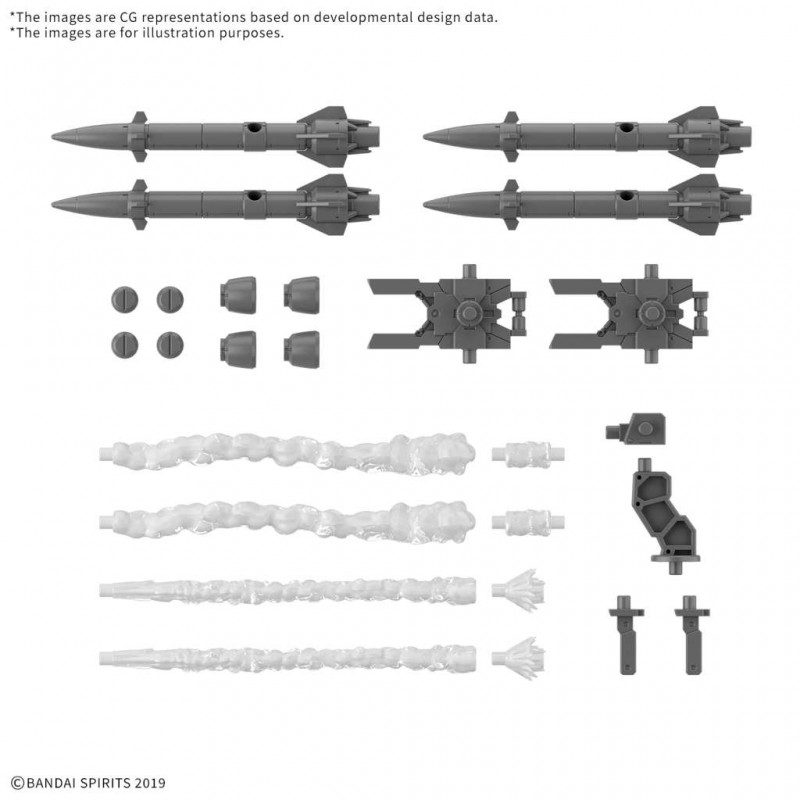 BANDAI 30MM OPTION PARTS SET GUNPLA 21 MULTI MISSILE 1