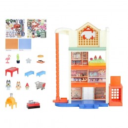 MOOSE TOYS BLUEY HAMMERBARN SHOPPING PLAYSET WITH 3 ACTION FIGURES