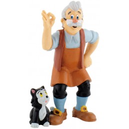 BULLYLAND DISNEY PINOCCHIO GEPPETTO AND FIGARO MINI FIGURE