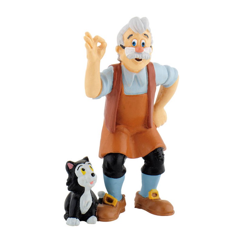 BULLYLAND DISNEY PINOCCHIO GEPPETTO AND FIGARO MINI FIGURE