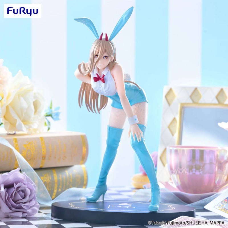 FURYU CHAINSAW MAN POWER BICUTE BUNNIES LIGHT BLUE VER. FIGURE PVC STATUE