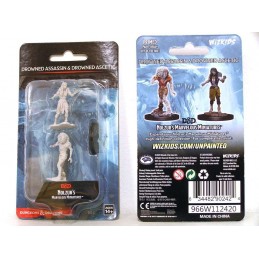 WIZKIDS DUNGEONS AND DRAGONS NOLZUR'S DROWNED ASSASSIN AND DROWNED ASCETIC SET 2X MINIATURES