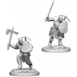 DUNGEONS AND DRAGONS NOLZUR'S EARTH GENASI FIGHTER 2X MINIATURE WIZKIDS