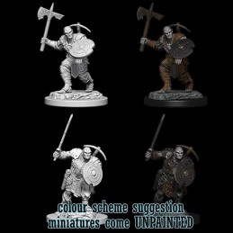 DUNGEONS AND DRAGONS NOLZUR'S EARTH GENASI FIGHTER 2X MINIATURE WIZKIDS