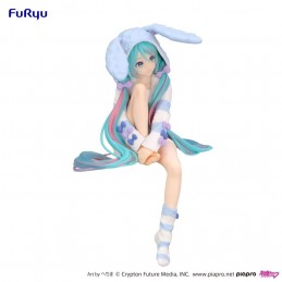 HATSUNE MIKU RABBIT EAR HOOD PAJAMA BLUE NOODLE STOPPER FIGURE STATUA FURYU