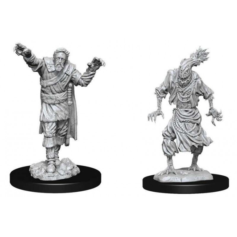 DUNGEONS AND DRAGONS NOLZUR'S SCARECROW AND STONE CURSED 2X MINIATURE WIZKIDS