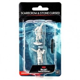 DUNGEONS AND DRAGONS NOLZUR'S SCARECROW AND STONE CURSED 2X MINIATURE WIZKIDS