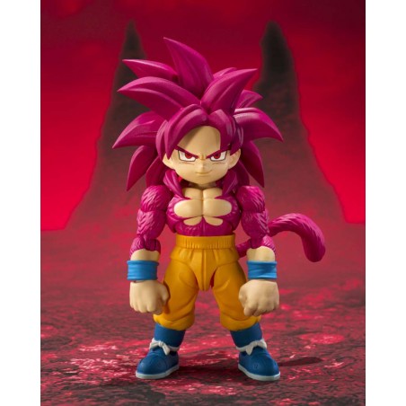 DRAGON BALL DAIMA SUPER SAIYAN 4 GOKU MINI S.H. FIGUARTS PVC ACTION FIGURE