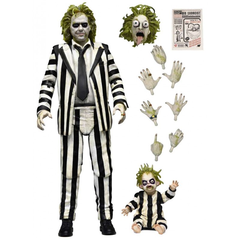 BEETLEJUICE BEETLEJUICE ULTIMATE STRIPED SUIT BETTLEJUICE ACTION FIGURE NECA