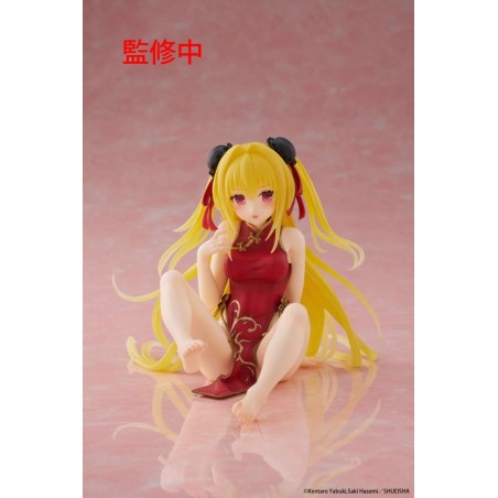 TO LOVE RU DARKNESS DESKTOP CUTE GOLDEN DARKNESS CHINESE DRESS STATUE FIGURE