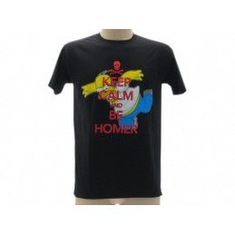 MAGLIA T SHIRT THE SIMPSONS HOMER KEEP CALM NERA
