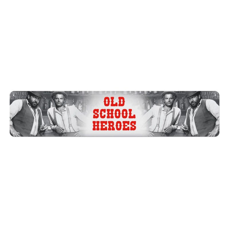 Blechwaren Fabrik Braunschweig BUD SPENCER AND TERENCE HILL OLD SCHOOL HEROES METAL TIN SIGN 46X10CM