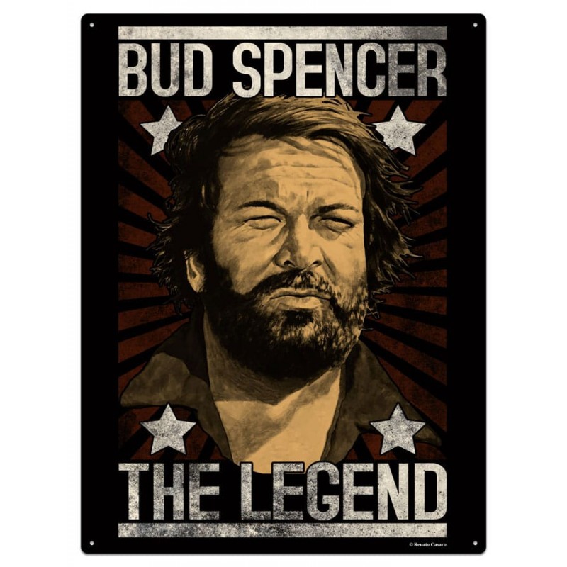 Blechwaren Fabrik Braunschweig BUD SPENCER THE LEGEND METAL TIN SIGN 30X20CM