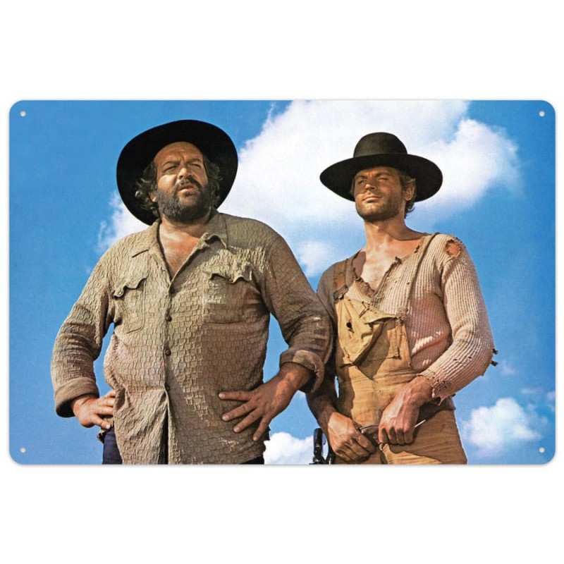 Blechwaren Fabrik Braunschweig BUD SPENCER AND TERENCE HILL SKY METAL TIN SIGN 30X20CM