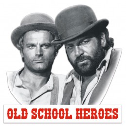 Blechwaren Fabrik Braunschweig BUD SPENCER AND TERENCE HILL OLD SCHOOL HEROES 3D METAL TIN SIGN 45X45CM