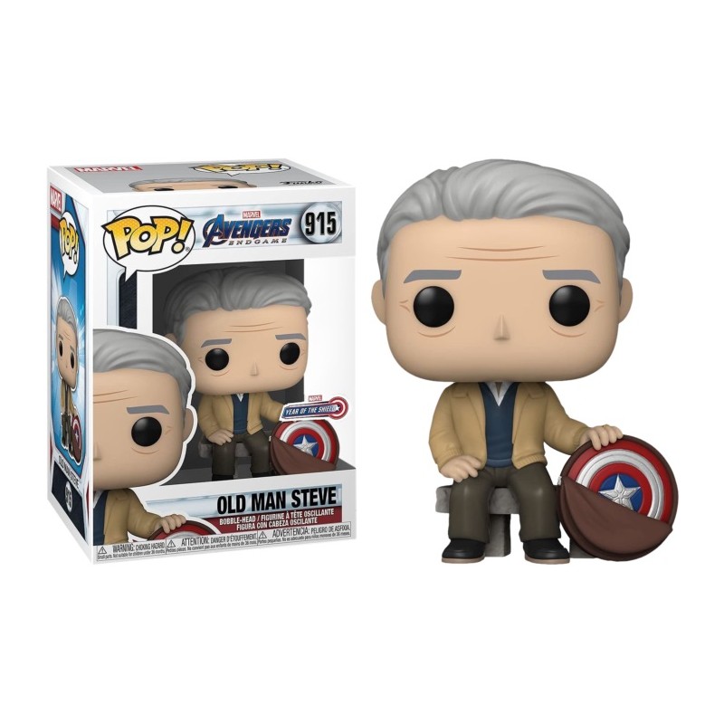 FUNKO FUNKO POP! MARVEL AVENGERS ENDGAME OLD MAN STEVE BOBBLE HEAD KNOCKER FIGURE