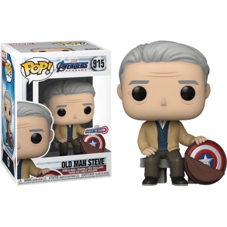 FUNKO POP! MARVEL AVENGERS ENDGAME OLD MAN STEVE BOBBLE HEAD KNOCKER FIGURE