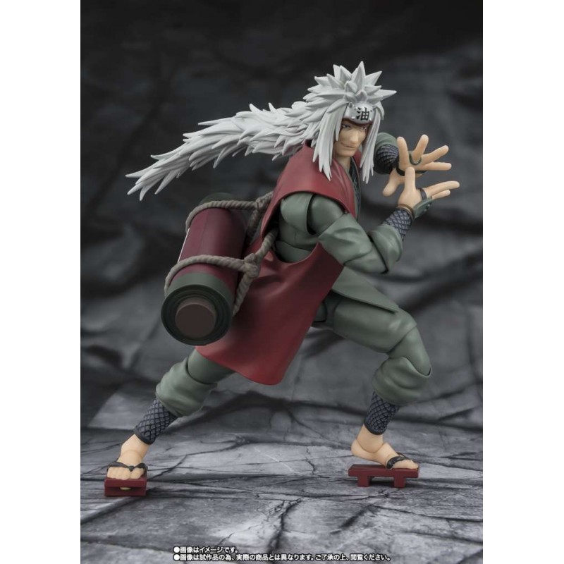 NARUTO SHIPPUDEN JIRAIYA HIDDEN LEAF HEROIC SAGE MODE S.H. FIGUARTS ACTION FIGURE BANDAI