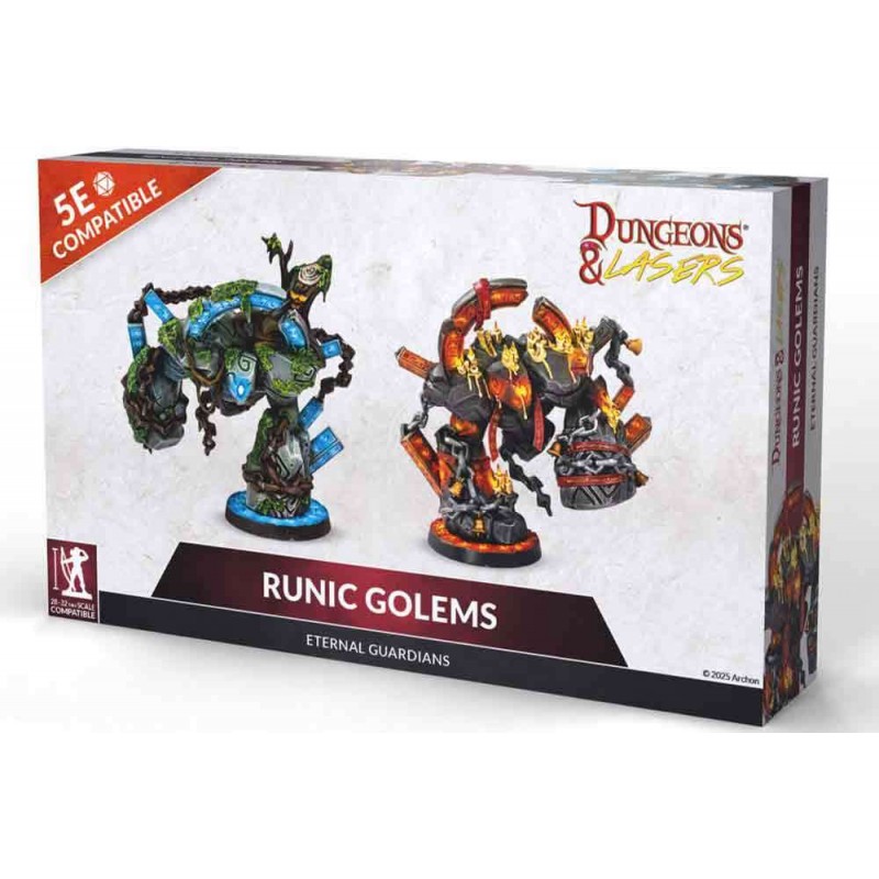 ARCHON STUDIO DUNGEONS AND LASERS RUNIC GOLEMS ETERNAL GUARDIANS 2X MINIATURES FIGURES